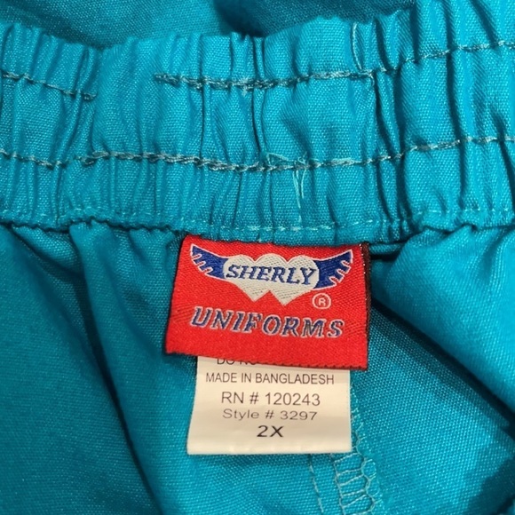 Sherly Teal scrub pants with elastic waist Sz 2XL - Picture 4 of 5